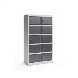 Techmark's metal deposit cabinets, thanks to their reinforced construction and patented locking options, allow for the safe storage of items in public areas and other frequently used places.