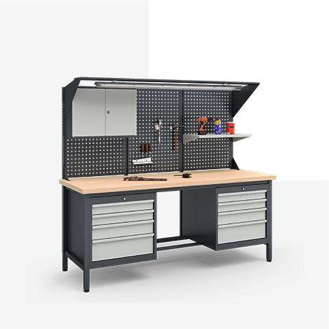 Techmark metal workshop furniture is characterized by exceptional properties related to high resistance to mechanical damage, which translates into the possibility of effective use for a long time.