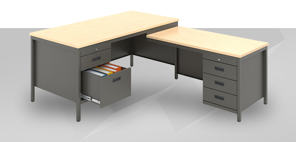 Techmark metal desks and containers allow you to comprehensively equip your workstation with functional and aesthetic furniture.