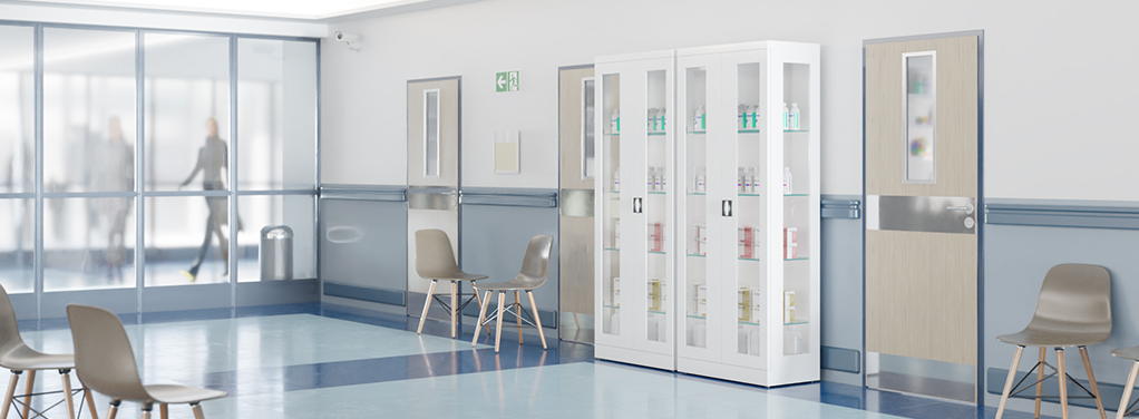 Techmark medical furniture is essential equipment for any medical facility: medicine cabinets, medication cabinets, office cabinets, file cabinets, desks and other products.