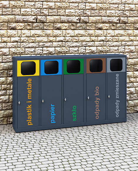 Metal waste segregation bins are characterised by their high mechanical resistance. They are therefore best suited to industrial and commercial premises as well as outbuildings.